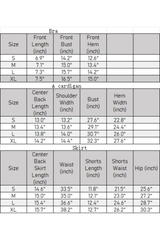 Women's Athletic Bra Cover Up Ruffle Hem Skirt 3 Piece Sets