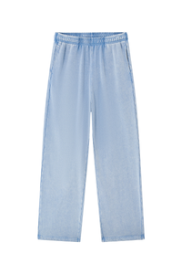 Unisex Fall Washed Snowflake Elastic Waist Sweatpants