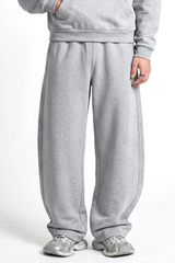 Unisex Fall Heavyweight Relaxed Curved Sweatpants