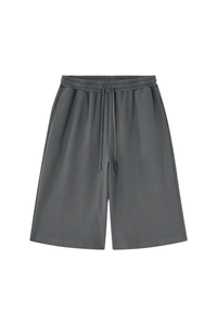 Unisex Waffle Knit Breathable Loose Fit Knee Length Shorts