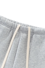 Unisex Fall Drawstring Side Pocket Wide Leg Sweatpants