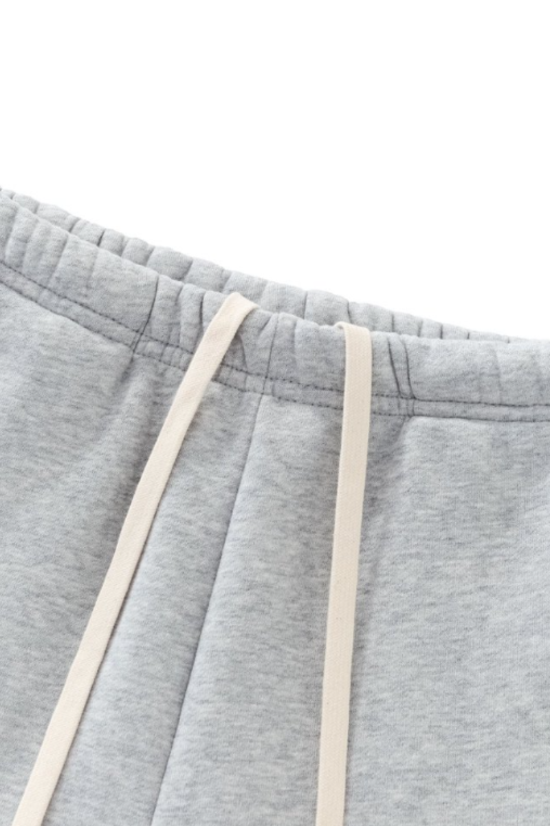 Unisex Fall Drawstring Side Pocket Wide Leg Sweatpants