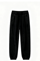 Men/Women Unisex Wax-Dye Washed Fleece Jogger Pants
