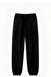 Men/Women Unisex Wax-Dye Washed Fleece Jogger Pants