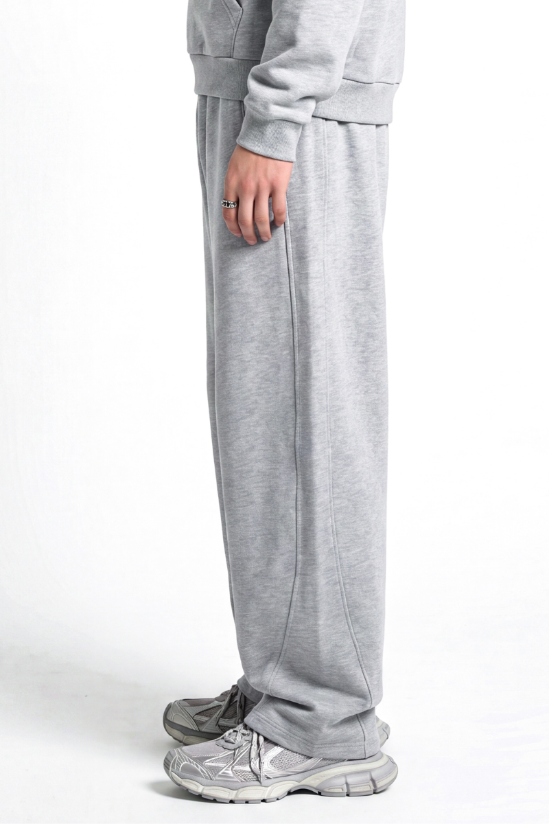 Unisex Fall Heavyweight Relaxed Curved Sweatpants