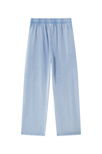 Unisex Fall Washed Snowflake Elastic Waist Sweatpants
