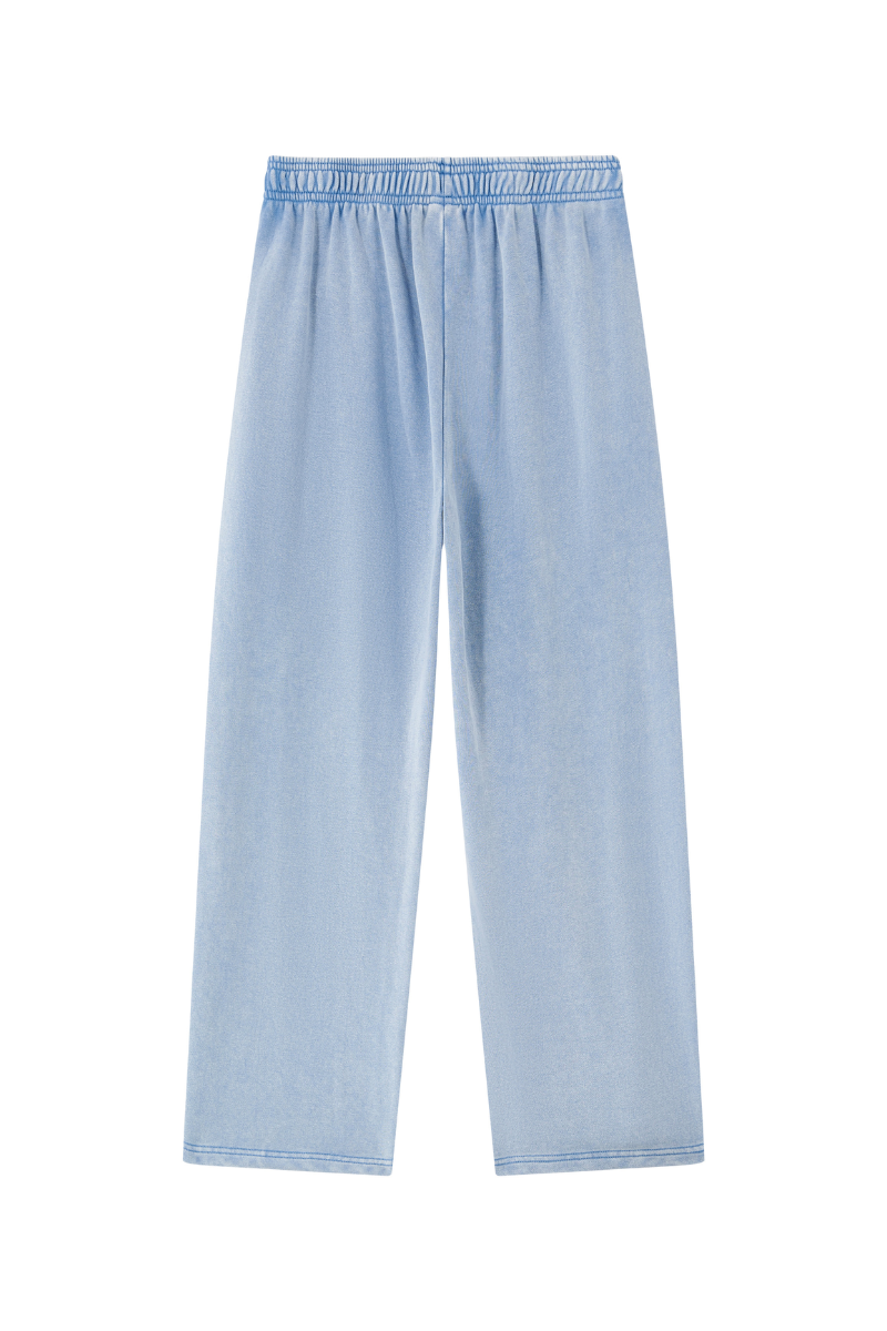Unisex Fall Washed Snowflake Elastic Waist Sweatpants