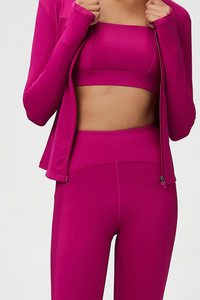 Classic Plus Size Bare Feel Three-piece Yoga Wear Set