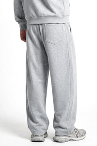 Unisex Fall Heavyweight Relaxed Curved Sweatpants