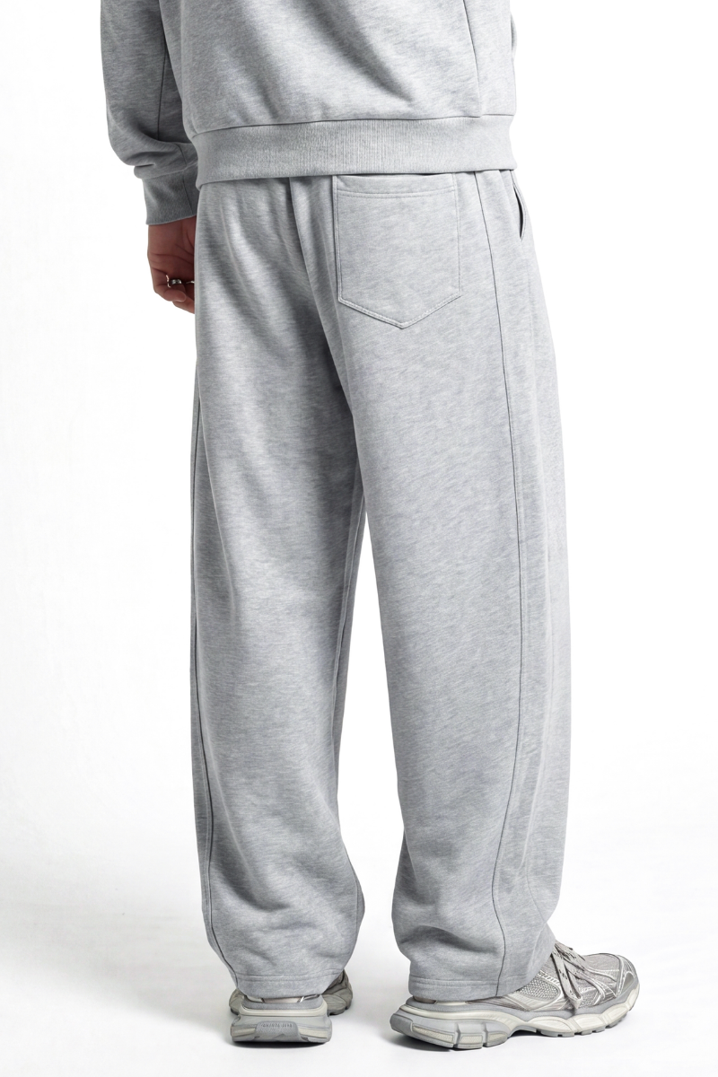Unisex Fall Heavyweight Relaxed Curved Sweatpants