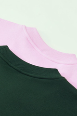 Women's Fall Fleece‑Lined Drop Shoulder Oversized Pullover
