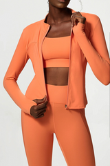 Classic Plus Size Bare Feel Three-piece Yoga Wear Set
