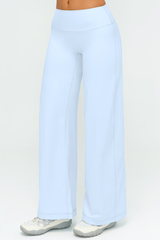 Women's High Waist V-Seam Butt Lifting Draped Wide Leg Pants