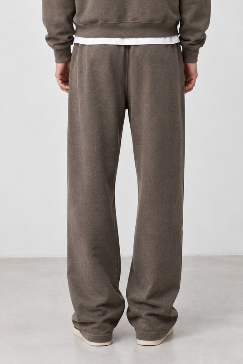 Unisex Fall Heavyweight Drawstring Waist Straight Sweatpants