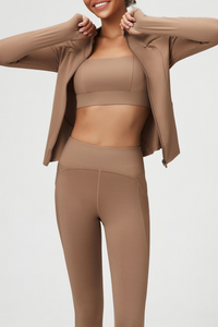 Classic Plus Size Bare Feel Three-piece Yoga Wear Set