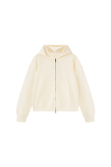 Unisex Fall 100% Cotton Terry Double-Zip Hooded Jacket