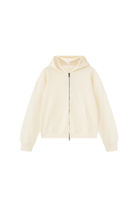 Unisex Fall 100% Cotton Terry Double-Zip Hooded Jacket
