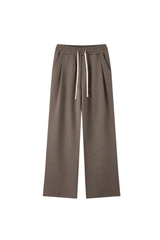 Unisex Fall Heavyweight Drawstring Waist Straight Sweatpants