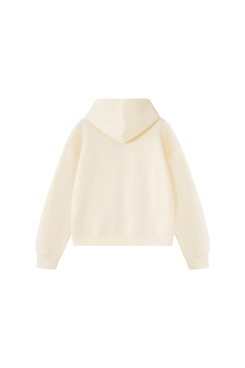 Unisex Fall 100% Cotton Terry Double-Zip Hooded Jacket