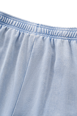 Unisex Fall Washed Snowflake Elastic Waist Sweatpants