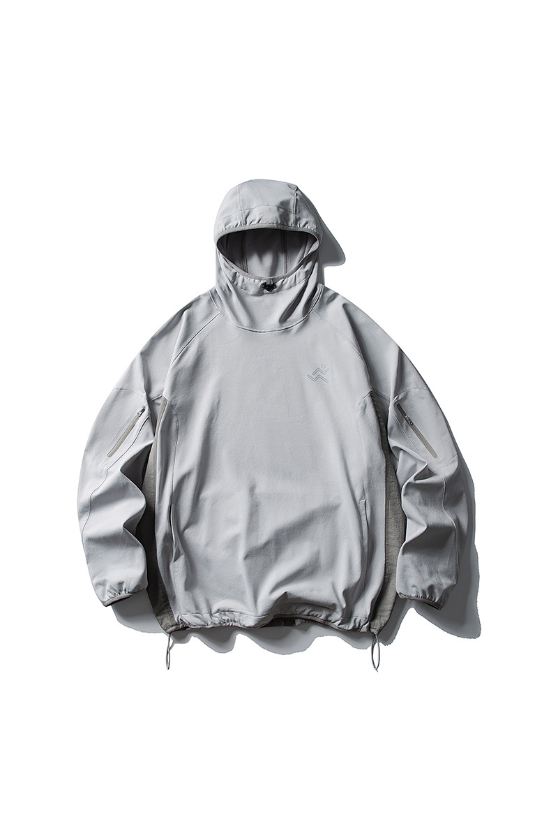 Women's Fall Color-Block Patchwork Multi-Pocket Sport Hoodie