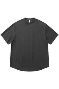 Men's Summer Curved Hem Solid Skin-Friendly T-Shirt