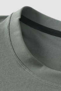 Men's Summer Round-Neck Zipper-Pocket Solid Sports Tee