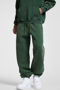 Men's Basic style ankle-cuffed wide-leg pants