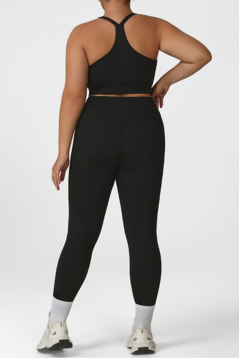 Women's Plus Size High-Intensity Training Sports Bra and Leggings 2-Piece Set