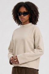 Women's Fall Comfort Colors Style Mock Neck Sweatshirt