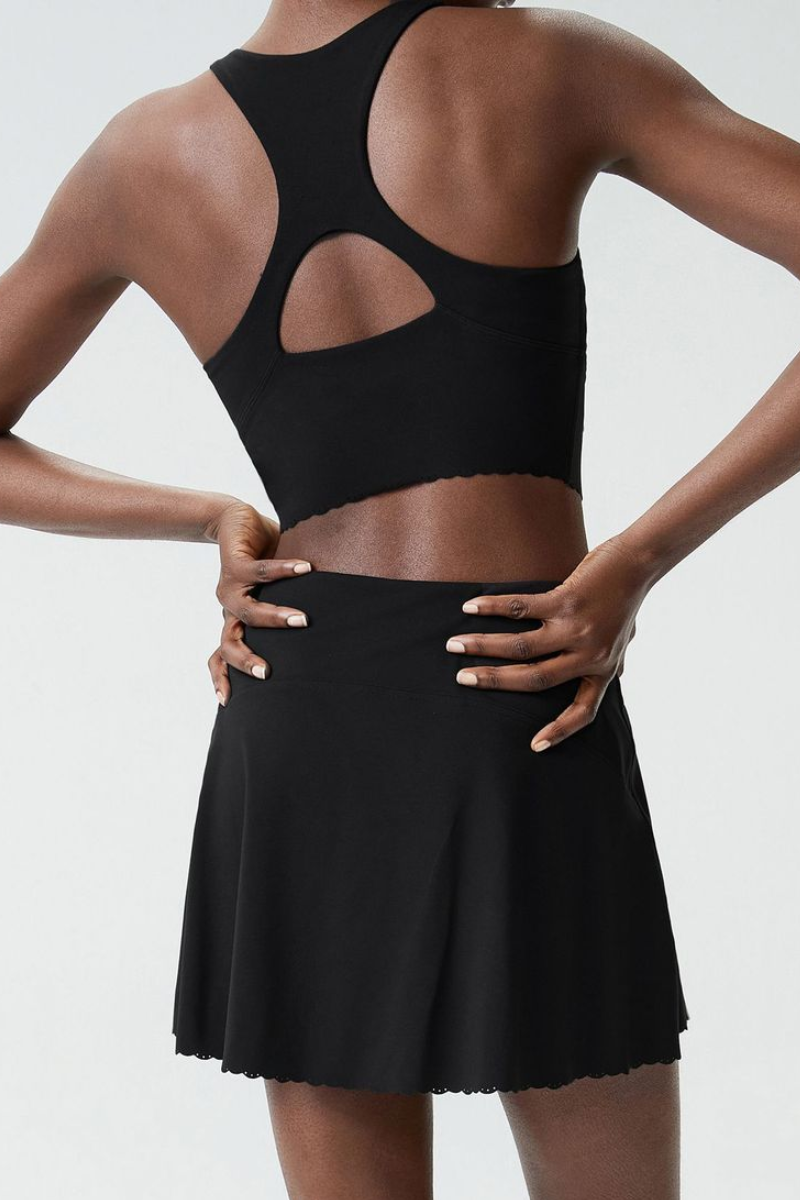 Women's Floral Center Tank & Tennis Skort Two-Piece Set