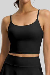 Women's Criss‑Cross Back Padded Halterneck Sports Cami Top