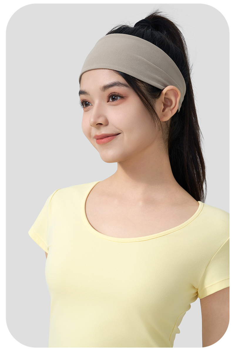 Women's solid color sports headband