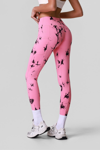 Women's Sports High Waist Tie-Dyed Side Pocket Yoga Leggings