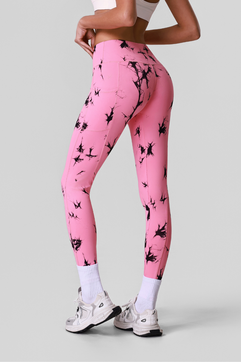 Women's Sports High Waist Tie-Dyed Side Pocket Yoga Leggings