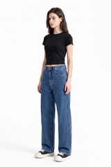 Women's Fall High Waist Soft Straight Leg Jeans