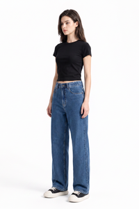 Women's Fall High Waist Soft Straight Leg Jeans