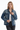 Women's Fall 100% Cotton Distressed Wash Casual Denim Jacket