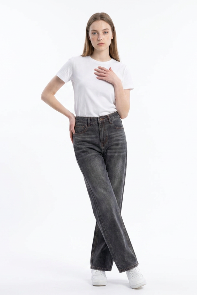 Women's  Fall Vintage Distressed Relaxed Straight Leg Jeans