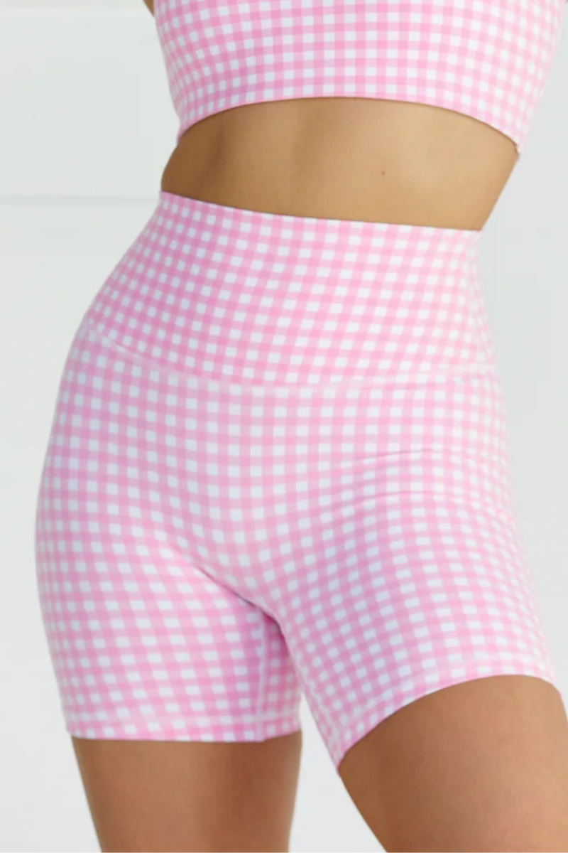 Women's Plaid Print Athletic Shorts
