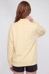 Women's Fall Fleece Mock Neck Sweatshirt with Side Neck Slit