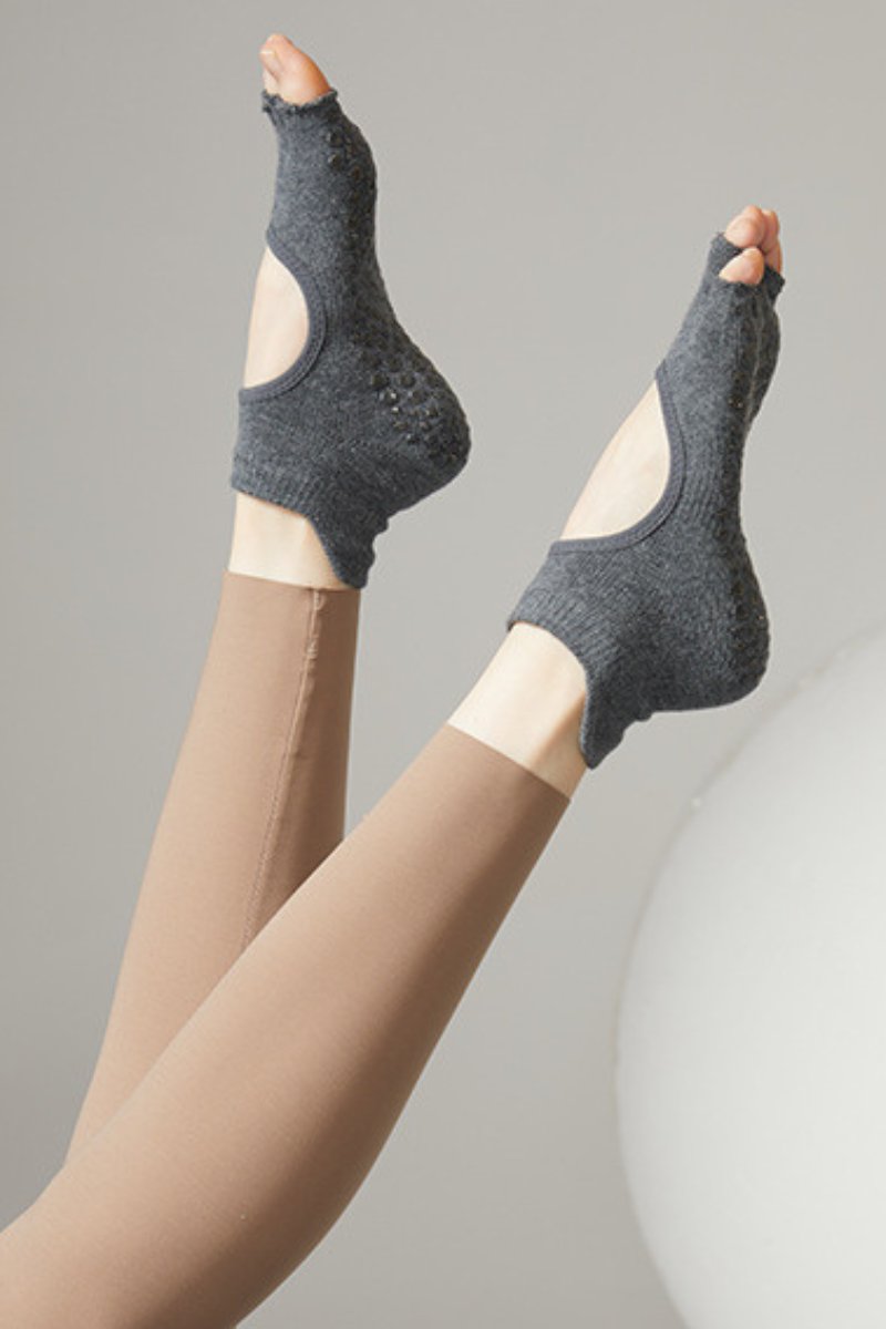 Women's 3D Gold Grip Open-Toe Yoga Five-Toe Socks