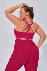 Plus Women's Sports Bra & Butt-Lifting Yoga Leggings Set