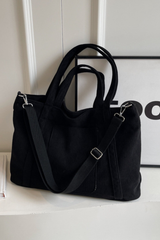 Women's Streetwear Corduroy Large-Capacity 3-Way Tote Bag