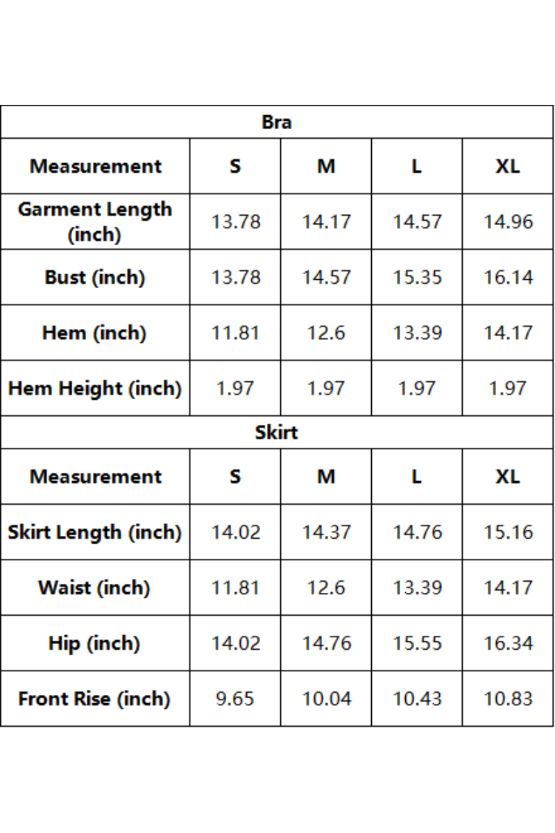 Women's Tennis Sets:Contrast Bra And Pleated Tennis Skirt