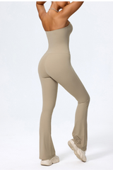 Women's Halter Neck Flared Leg Jumpsuit