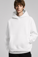 Insulated and thick-cuffed hoodie