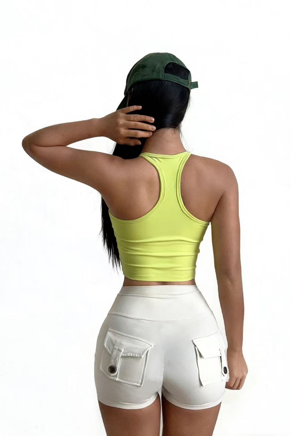 Women's quick-drying with chest pads sports suspenders