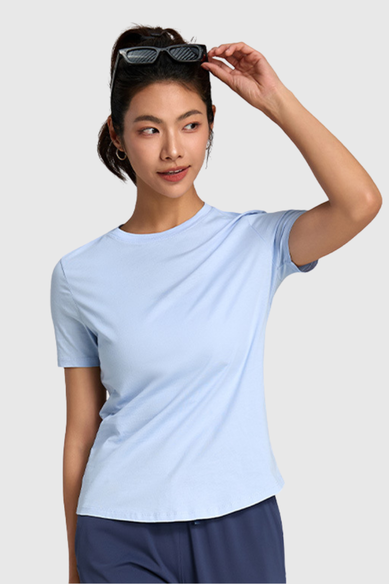 Women's Summer 100% Cotton Lightweight Breathable T-shirt