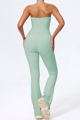 Women's Halter Neck Flared Leg Jumpsuit
